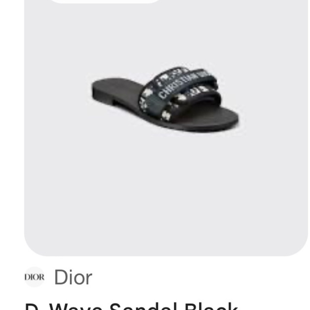 Dior Black Slide Sandals
